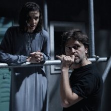 Pilar López de Ayala sul set di Intruders insieme al regista Juan Carlos Fresnadillo