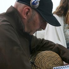 Claudio Norza sul set della serie di Canale 5, Baciati dall'amore