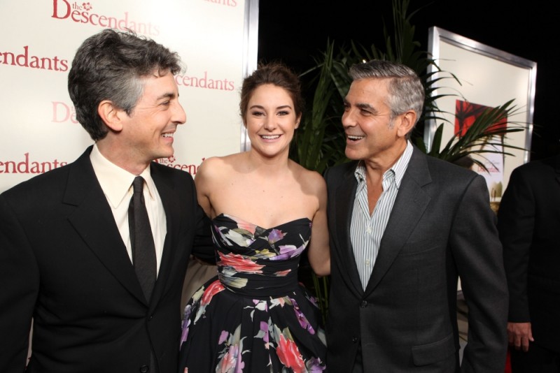 George Clooney Insieme Ad Alexander Payne E Shailene Woodley Sul Red Carpet Della Premiere Di The De 223028