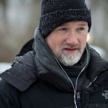 Il regista David Fincher sul set del film Millennium - Uomini che odiano le donne