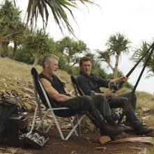 Terra Nova: Jason O'Mara e Stephen Lang in una scena dell'episodio Proof