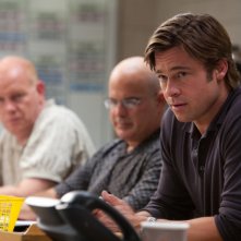Brad Pitt in un'immagine tratta dal film L'arte di vincere - Moneyball