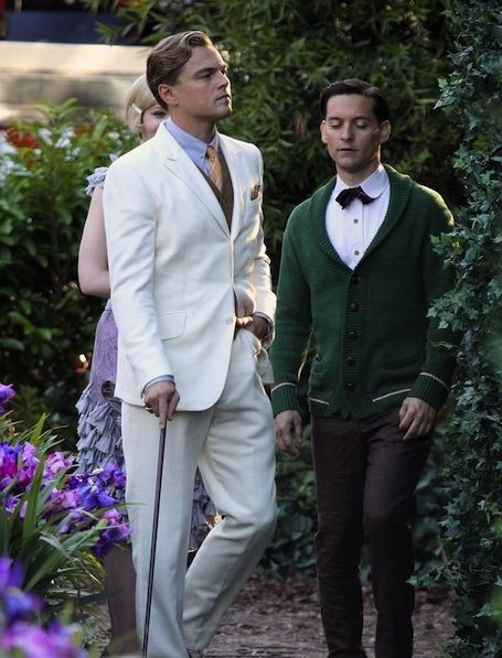 Leonardo Dicaprio Tobey Maguire E Carey Mulligan In Costume Sul Set Di The Great Gatsby 223256