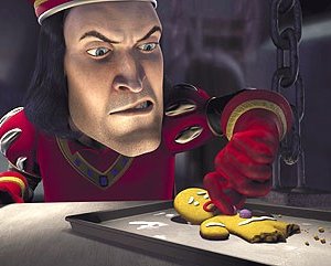 Shrek: il malvagio Lord Farquaad tortura il povero Pan di Zenzero