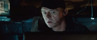 Simon Pegg in una scena di Mission: Impossible - Protocollo Fantasma