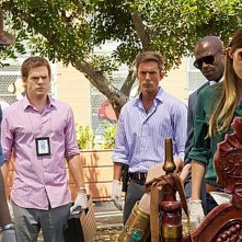 David Zayas, Michael C. Hall, Desmond Harrington, Billy Brown e Jennifer Carpenter in una scena dell'episodio Sins of Omission