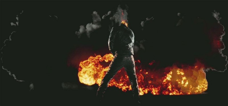 Ghost Rider Spirit Of Vengeance Il Fantasma Motociclista Di Spalle In Una Scena Del Film 223466