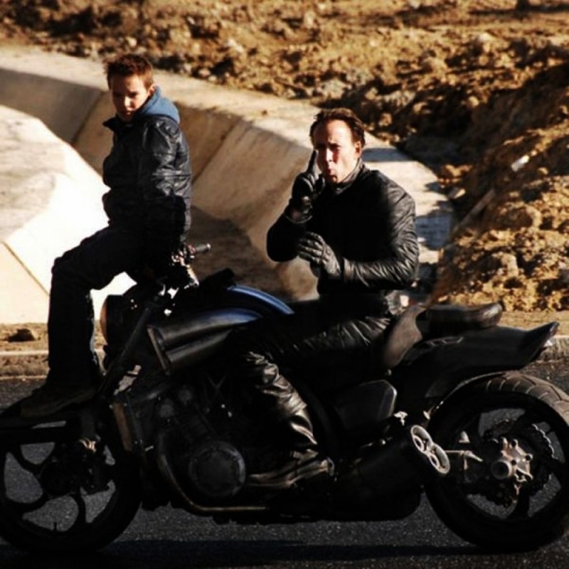 Ghost Rider Spirit Of Vengeance Nicolas Cage E Fergus Riordan Sul Set Del Film 223456