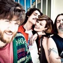 I più grandi di tutti: Alessandro Roja, Marco Cocci, Claudia Pandolfi e Dario 'Kappa' Cappanera in una foto promozionale del film