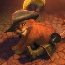 Il gatto con gli stivali: il dolce felino protagonista del nuovo film animato della Dreamworks in una scena