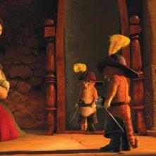 Il gatto con gli stivali: Jill insieme al gatto protagonista in una scena del film