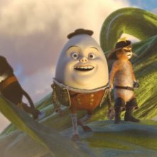 Il gatto con gli stivali: una bella immagine di Kitty zampe di velluto, Humpty Dumpty e il gatto con gli stivali tratta dal film