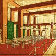 Un Uomo di Razza: Bozzetto scenografia del casinò firmato da Giuseppe Pirrotta