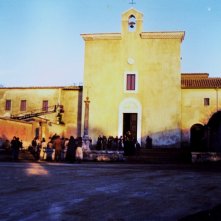 Padre Pio: scenografia chiesa e piazzale antistante realizzate da Giuseppe Pirrotta per il film tv