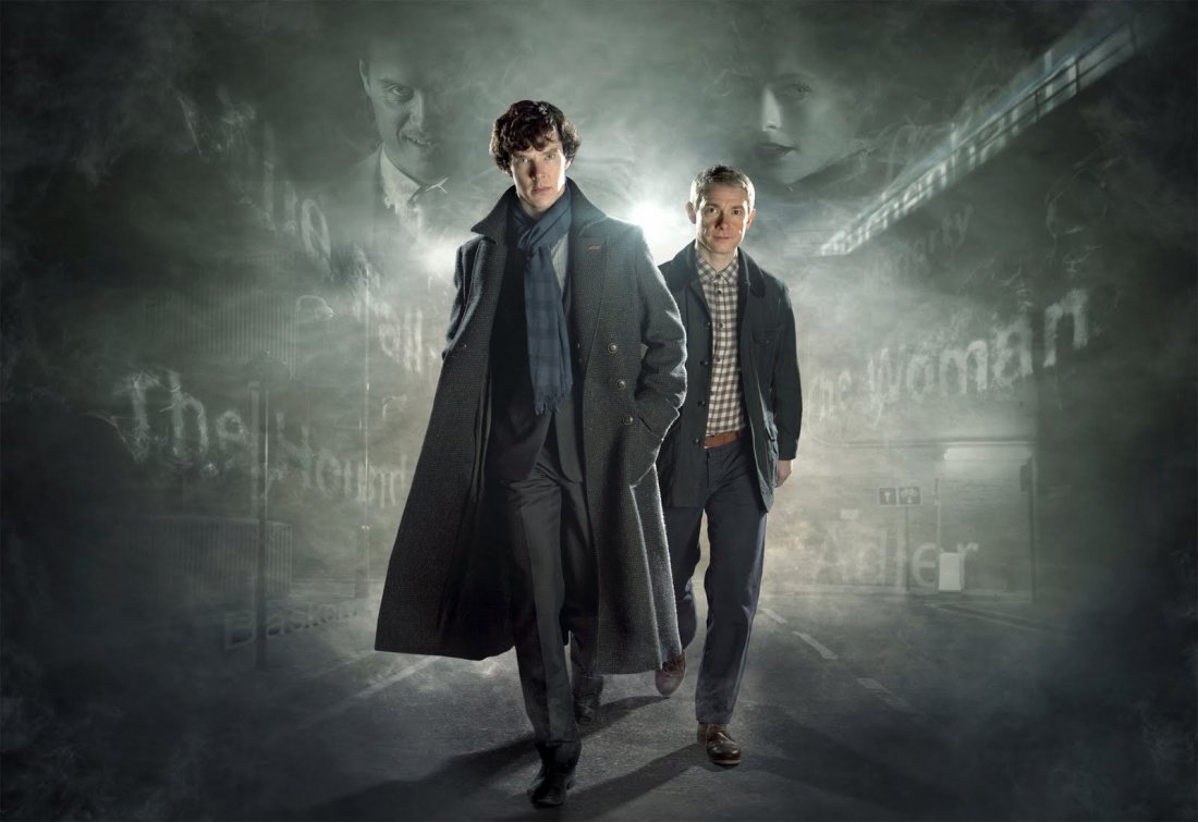 Sherlock Martin Freeman E Benedict Cumberbatch In Un Wallpaper Della Stagione 2 225293