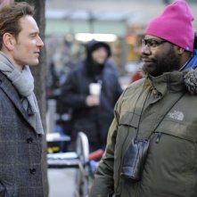 Michael Fassbender sul set di Shame con Steve McQueen