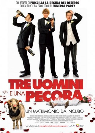 Tre uomini e una pecora, la locandina italiana del film