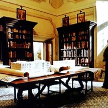 Film TV - Padre Pio - scenografia della biblioteca del convento realizzata da Giuseppe Pirrotta