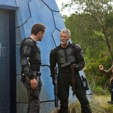 Terra Nova: Jason O'Mara, Stephen Lang ed Allison Miller nell'episodio Within