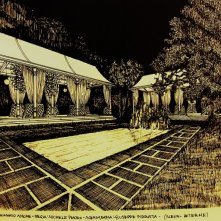 Un viaggio chiamato amore: bozzetto scenografia delle terme realizzato da G. Pirrotta