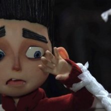 ParaNorman: Norman spaventato da carta igienica animata in una scena del film