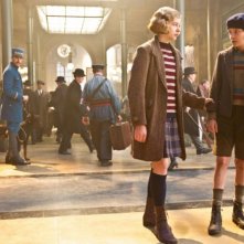 Chloe Moretz Insieme Ad Asa Butterfield E Sacha Baron Cohen In Una Scena Di Hugo Cabret 3D 226707