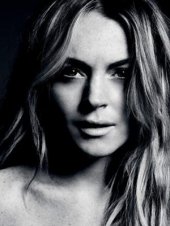 Lindsay Lohan: ritratto in bianco e nero