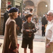 Martin Scorsese Insieme Al Giovane Asa Butterfield E A Chloe Moretz Sul Set Di Hugo Cabret 3D 226699