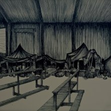 Il Villaggio di Cartone - bozzetto scenografia rifugio realizzato da G. Pirrotta