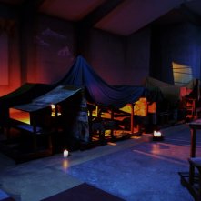 Il Villaggio di Cartone - scenografia rifugio realizzata da G. Pirrotta