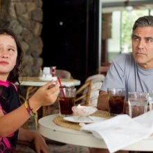George Clooney Con La Piccola Amara Miller In Una Scena Del Film Paradiso Amaro 227079
