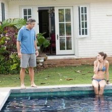 George Clooney in una scena di Paradiso amaro insieme alla 'figlia' Shailene Woodley