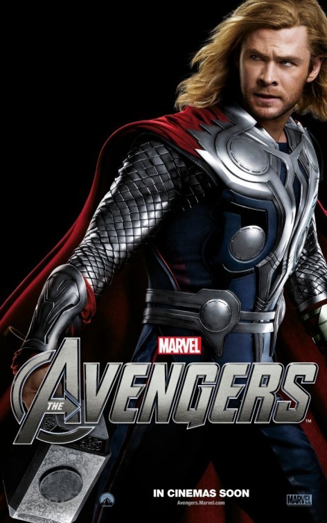 The Avengers Character Poster Per Thor Chris Hemsworth 227041