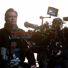 Christopher Nolan sul set de Il cavaliere oscuro - Il ritorno