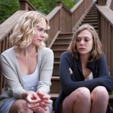 Sarah Paulson insieme a Elizabeth Olsen in una scena del film drammatico La fuga di Martha