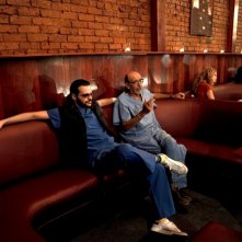 Matias Masucci fotografato sul set di Belle Gannes