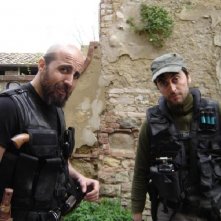 Alex Lucchesi e Guglielmo Favilla sul set di Eaters