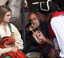 Vanessa Hessler in una scena del film tv di Rai Uno, La figlia del capitano