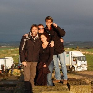 Corrado Trionfera sul set a Oudna nel dicembre 2011