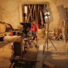 Saül Williams sul set del film Aujourd'hui di Alain Gomis