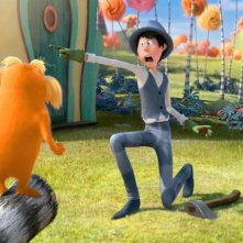 Una scena tratta dal coloratissimo Lorax - Il guardiano della foresta