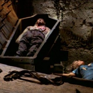 Luciano Pigozzi e Elke Sommer in una scena de Gli orrori del castello di Norimberga