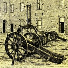 La figlia di Elisa ritorno a Rivombrosa - bozzetto scenografia corte forte Francese realizzato da Giuseppe Pirrotta