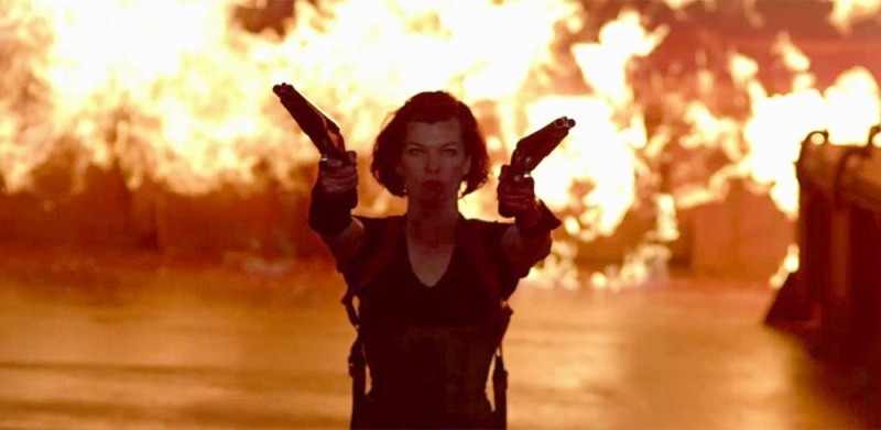 Milla Jovovich Tra Le Fiamme In Una Scena Di Resident Evil Retribution 229646