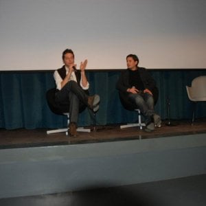 Marco Farina durante la presetazione del film L'ULTIMA GUERRA al Centro Culturale Elsa Morante di Roma