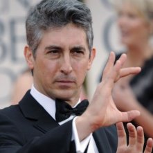 Il regista Alexander Payne sul red carpet dei Golden Globes per Paradiso Amaro
