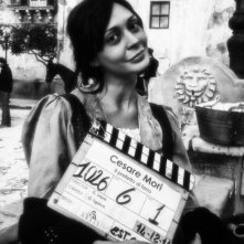 Samantha Michela Capitoni sul set di Cesare Mori: il prefetto di ferro