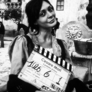 Samantha Michela Capitoni sul set di Cesare Mori: il prefetto di ferro