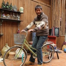 Louis Koo sul set di Romancing in Thin Air