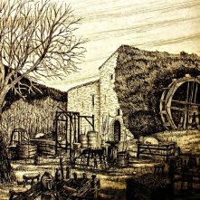  I Cavalieri che fecero l'impresa -  bozzetto scenografia officina del fabbro relizzato da G. Pirrotta